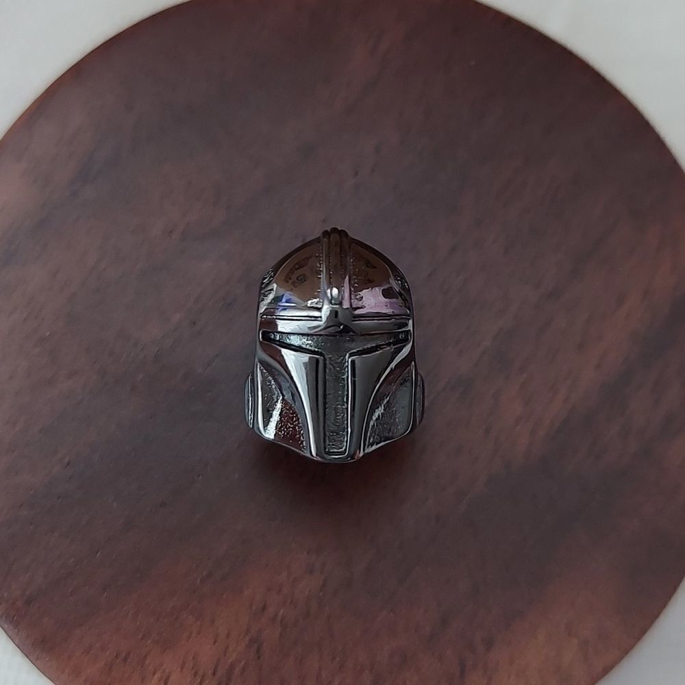 925 Sterling Silver Mandalorian Helmet Star Wars Charm